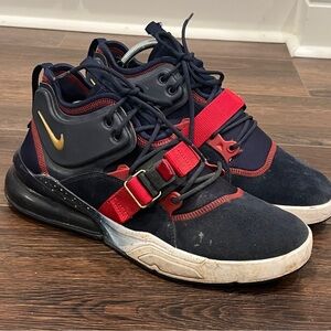 Nike Air Force 270 Men Bred Black Metallic gold Shoes Sz 10.5